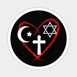 Religion Heart Inter-Religious Harmony Magnet